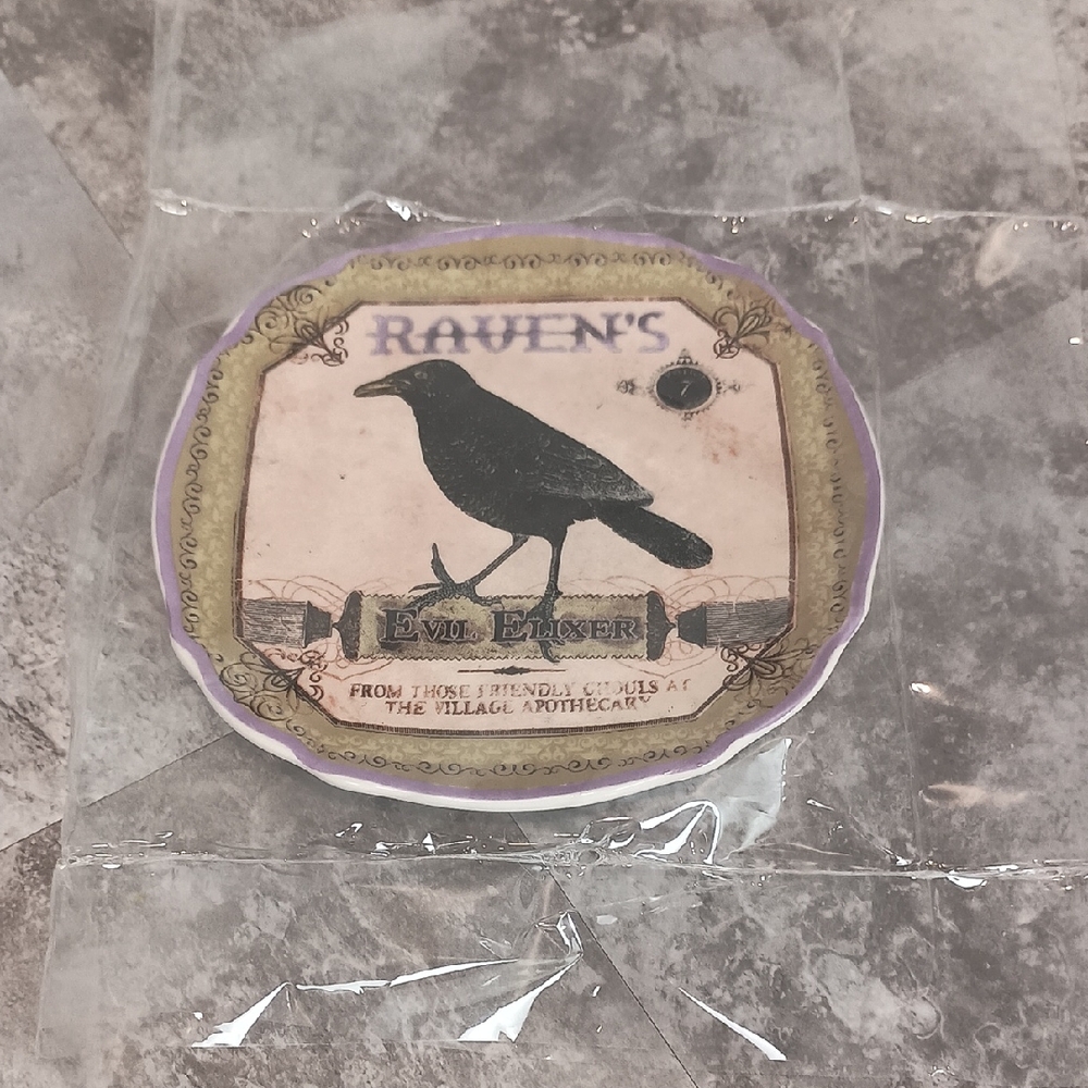 Ravens Evil Elixir Village Apothecary Plate Jewelry Decor